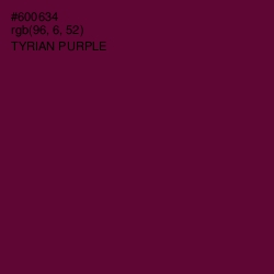 #600634 - Tyrian Purple Color Image