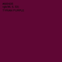 #600635 - Tyrian Purple Color Image