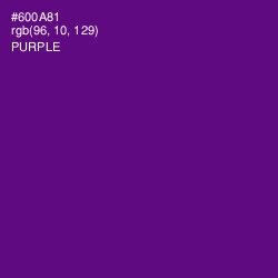 #600A81 - Purple Color Image