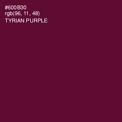 #600B30 - Tyrian Purple Color Image