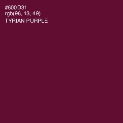 #600D31 - Tyrian Purple Color Image