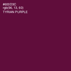 #600D3C - Tyrian Purple Color Image
