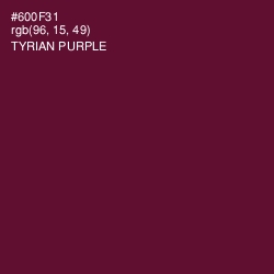 #600F31 - Tyrian Purple Color Image