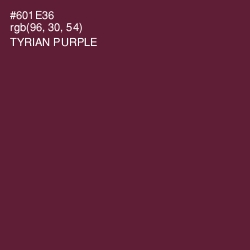 #601E36 - Tyrian Purple Color Image