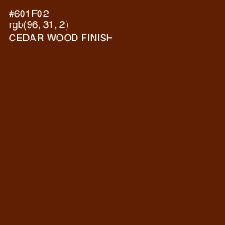 #601F02 - Cedar Wood Finish Color Image