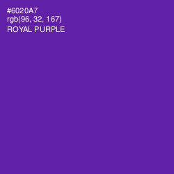 #6020A7 - Royal Purple Color Image