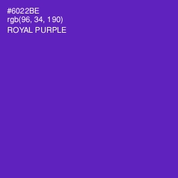 #6022BE - Royal Purple Color Image