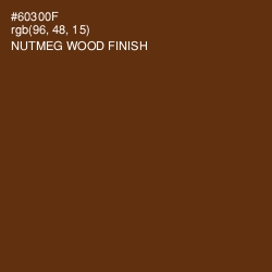 #60300F - Nutmeg Wood Finish Color Image