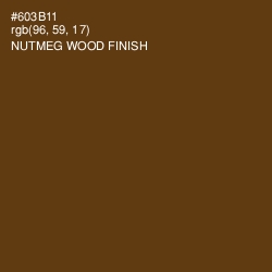 #603B11 - Nutmeg Wood Finish Color Image