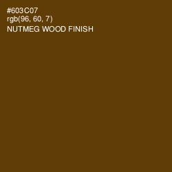 #603C07 - Nutmeg Wood Finish Color Image