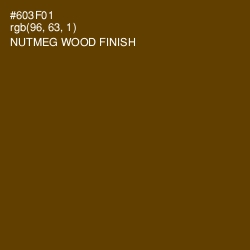 #603F01 - Nutmeg Wood Finish Color Image