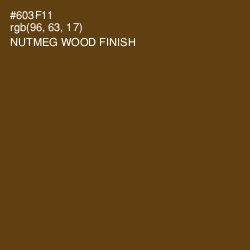 #603F11 - Nutmeg Wood Finish Color Image