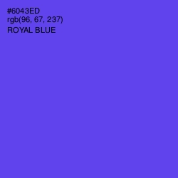 #6043ED - Royal Blue Color Image