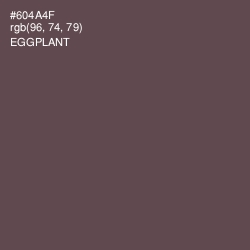 #604A4F - Eggplant Color Image