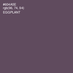 #604A5E - Eggplant Color Image
