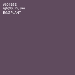 #604B5E - Eggplant Color Image