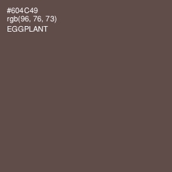 #604C49 - Eggplant Color Image