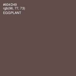 #604D49 - Eggplant Color Image