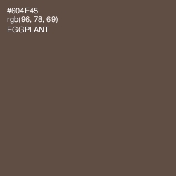 #604E45 - Eggplant Color Image