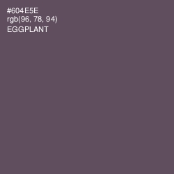 #604E5E - Eggplant Color Image
