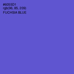 #6055D1 - Fuchsia Blue Color Image