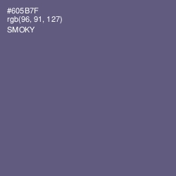 #605B7F - Smoky Color Image