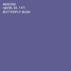 #605D93 - Butterfly Bush Color Image