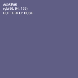 #605E85 - Butterfly Bush Color Image