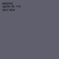 #605F6E - Salt Box Color Image