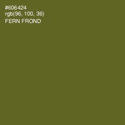 #606424 - Fern Frond Color Image