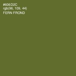 #606D2C - Fern Frond Color Image