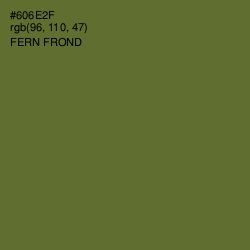 #606E2F - Fern Frond Color Image