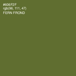 #606F2F - Fern Frond Color Image