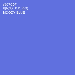 #6070DF - Moody Blue Color Image