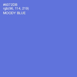 #6072DB - Moody Blue Color Image