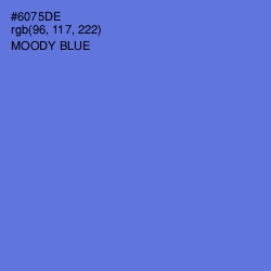 #6075DE - Moody Blue Color Image