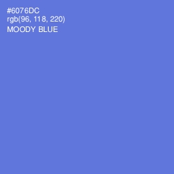 #6076DC - Moody Blue Color Image