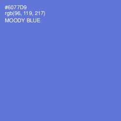 #6077D9 - Moody Blue Color Image