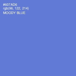 #607AD6 - Moody Blue Color Image