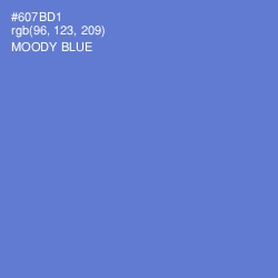 #607BD1 - Moody Blue Color Image