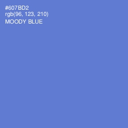 #607BD2 - Moody Blue Color Image