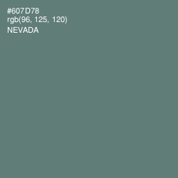 #607D78 - Nevada Color Image