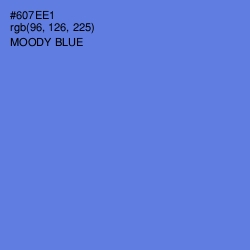 #607EE1 - Moody Blue Color Image