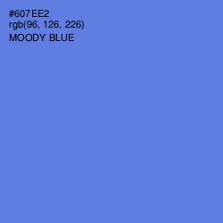 #607EE2 - Moody Blue Color Image