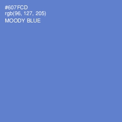 #607FCD - Moody Blue Color Image