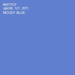 #607FCF - Moody Blue Color Image