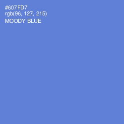 #607FD7 - Moody Blue Color Image