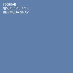 #6080AB - Bermuda Gray Color Image