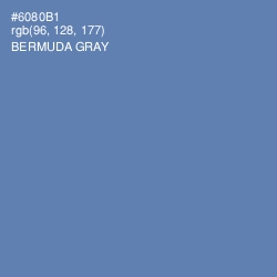 #6080B1 - Bermuda Gray Color Image