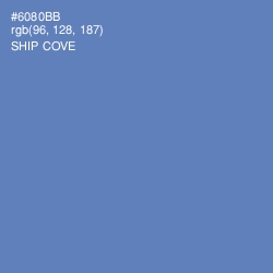 #6080BB - Ship Cove Color Image